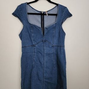 Free People Short Denim Dress